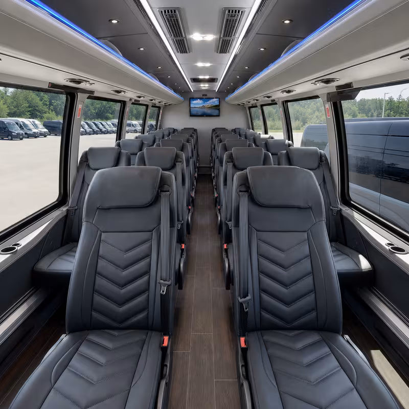 15-35 Passenger Minibus Interior