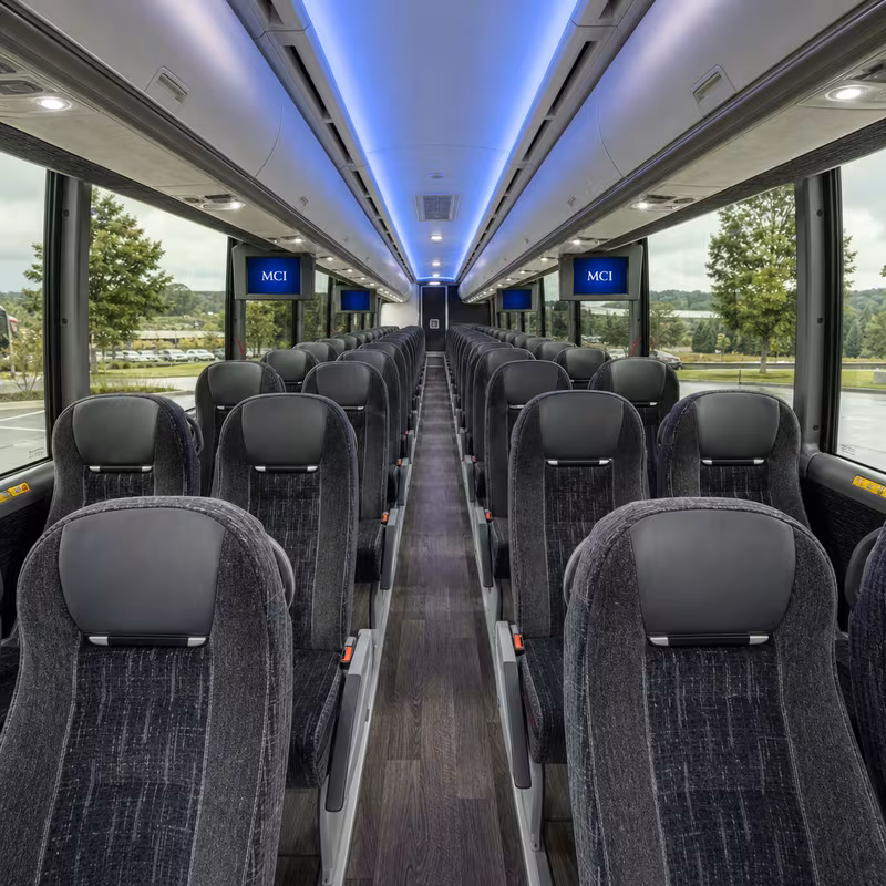 40-56 Passenger Charter Bus Interior
