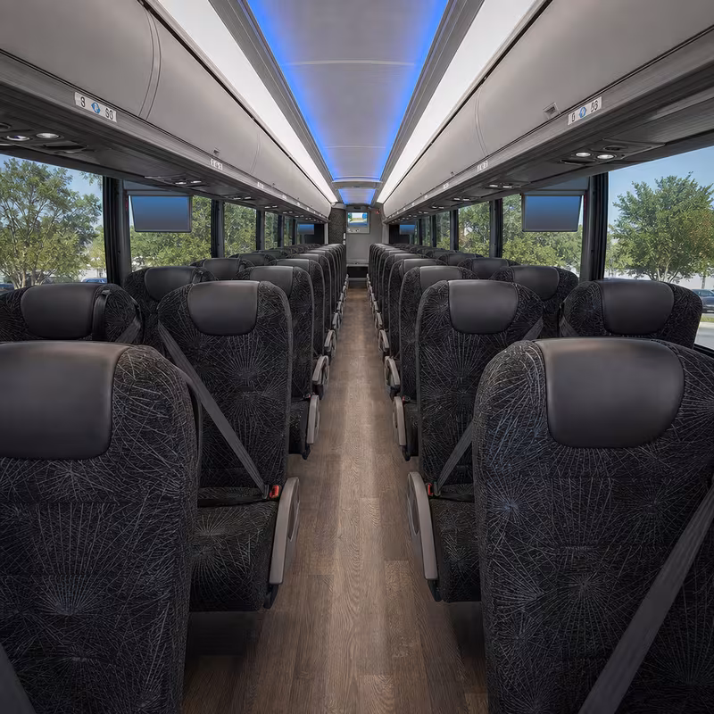 40-56 Passenger Charter Bus Interior