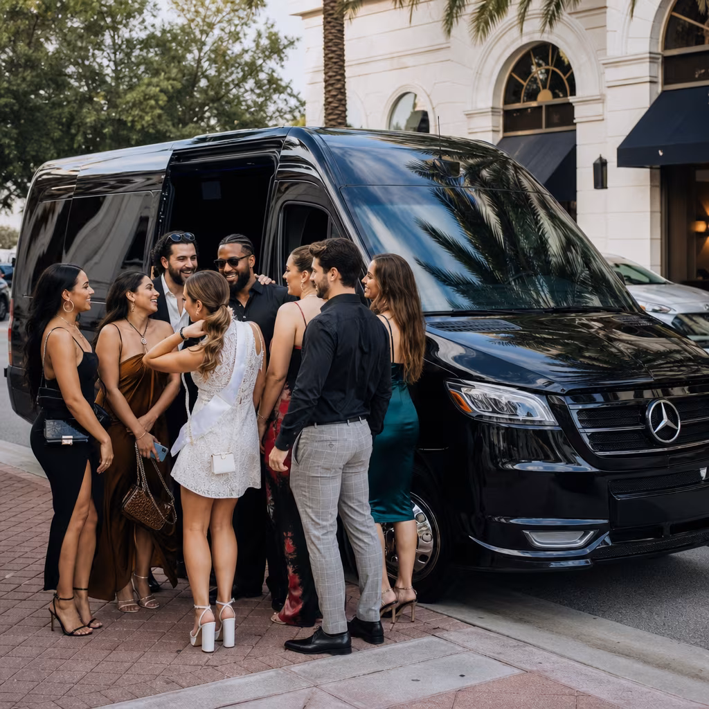 Bachelor and bachelorette party bus