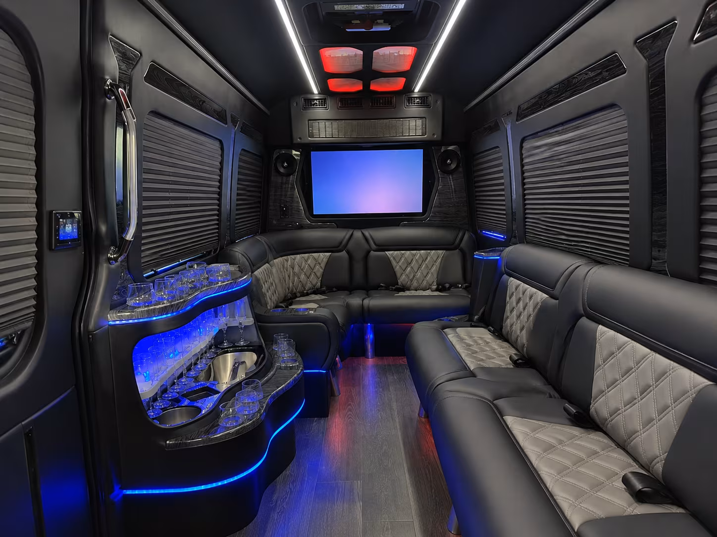 Coral Gables Airport Shuttle & Transportation party bus interior