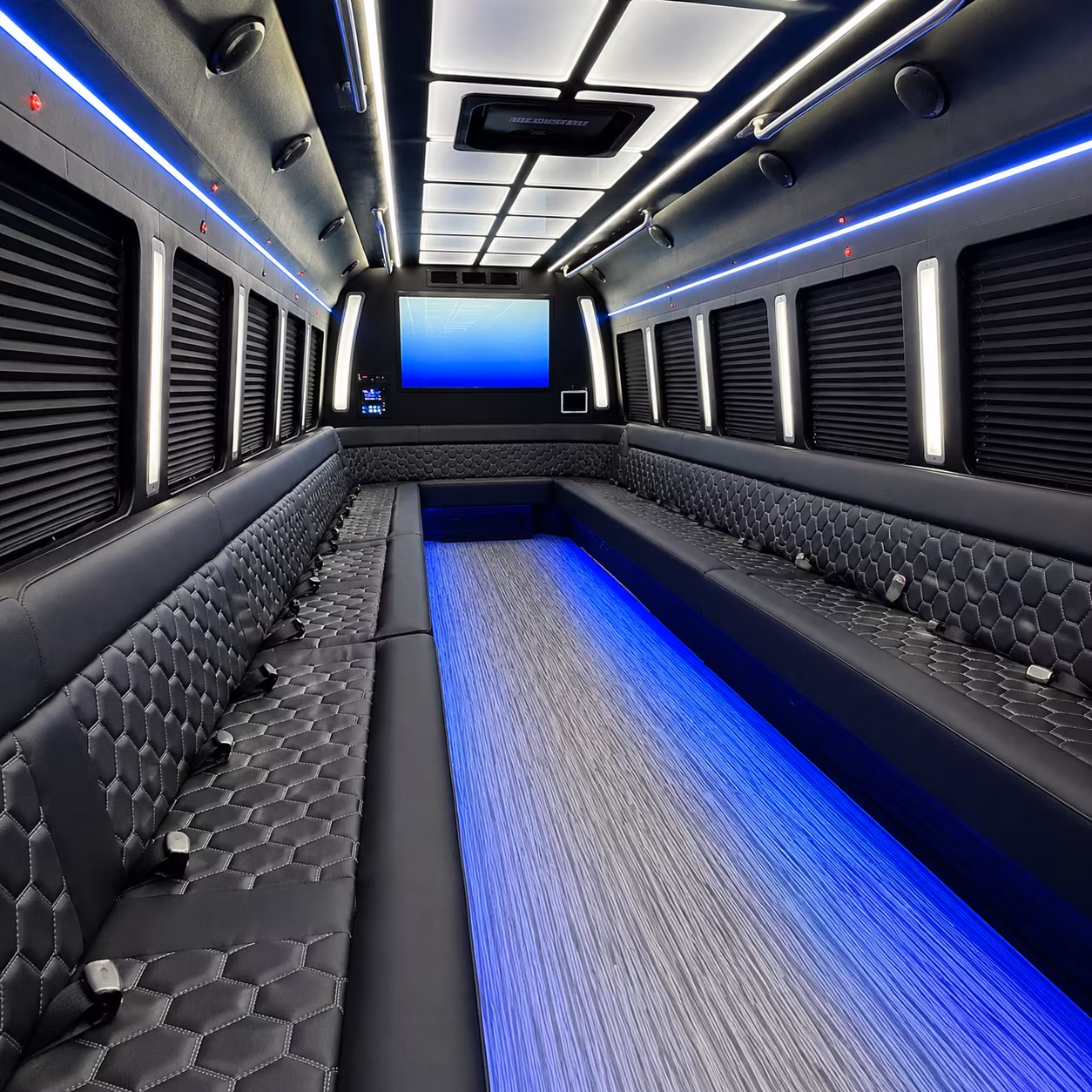 Coral Gables Bachelor & Bachelorette Transportation party bus exterior