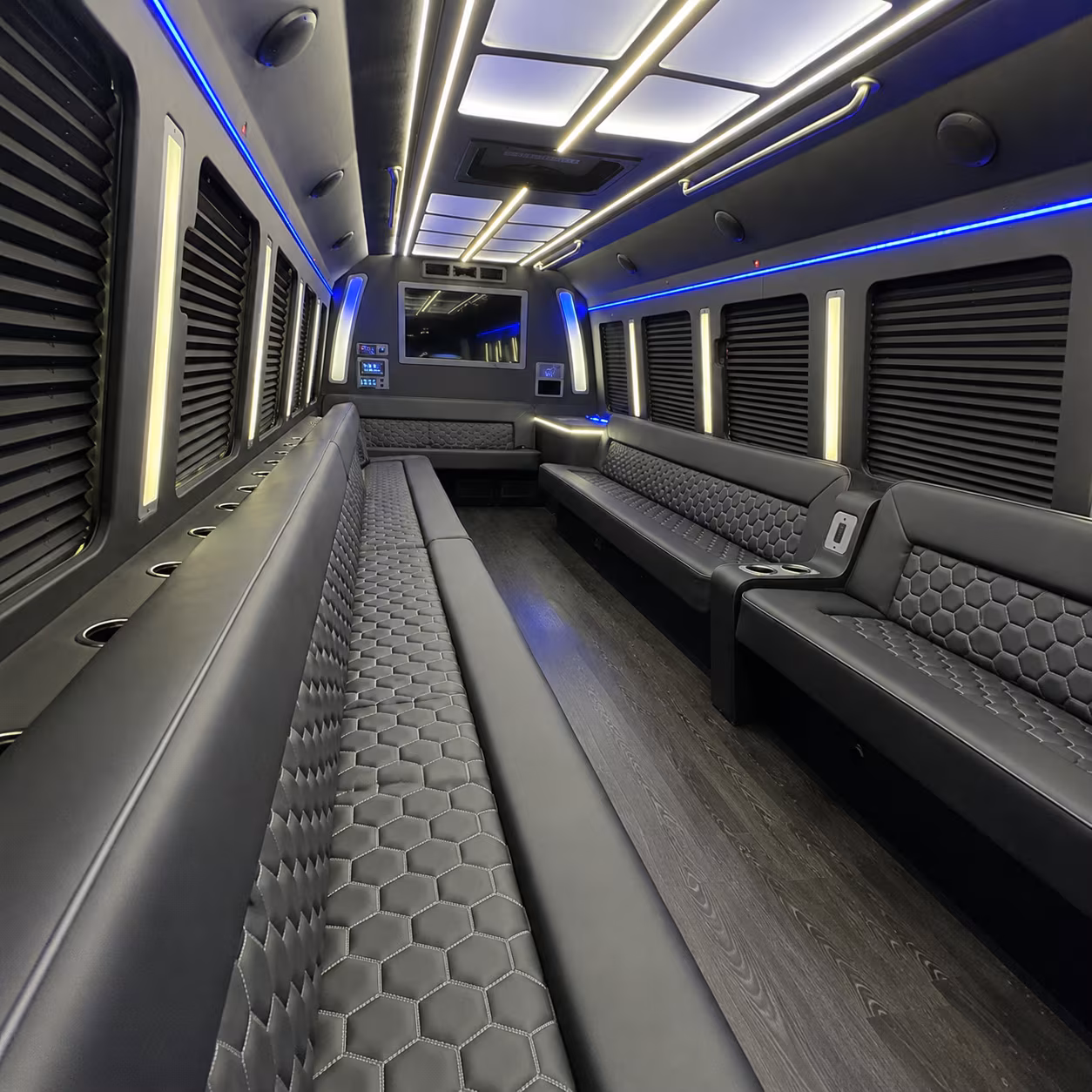 Coral Gables Bachelor & Bachelorette Transportation party bus interior