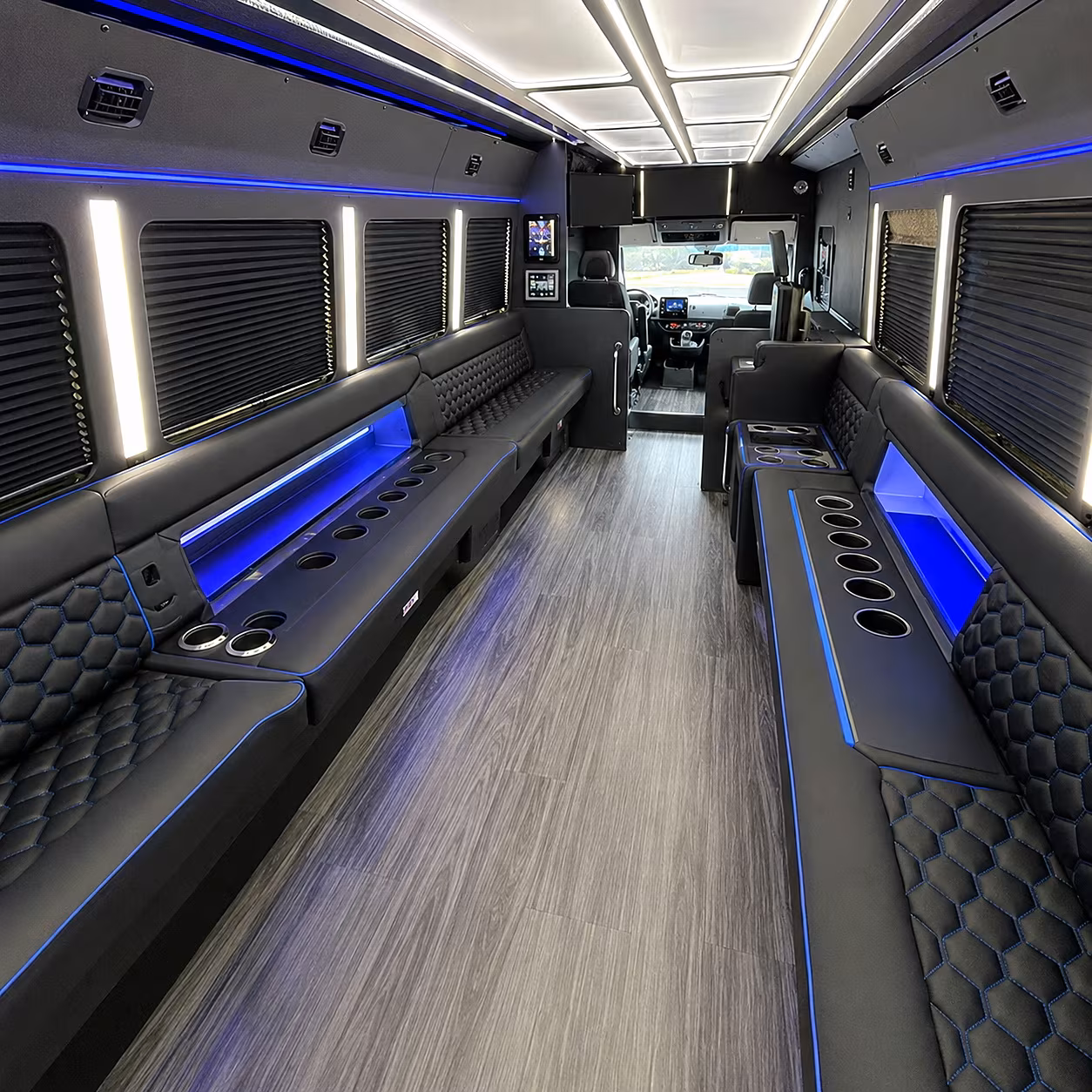 Coral Gables Concert & Music Festival Transportation party bus interior