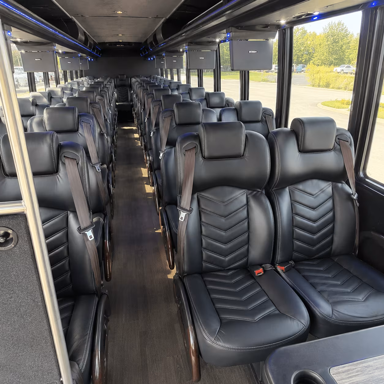 Coral Gables Corporate Transportation party bus interior