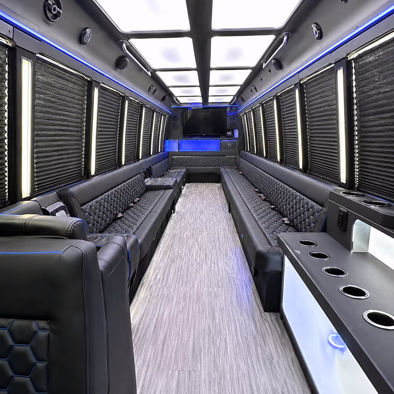 Coral Gables Private Event Transportation party bus interior