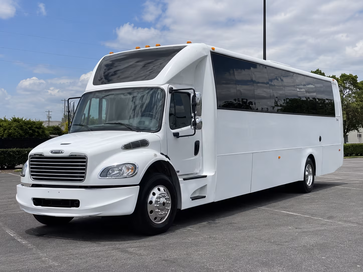 Coral Gables Sporting Event Transportation party bus exterior