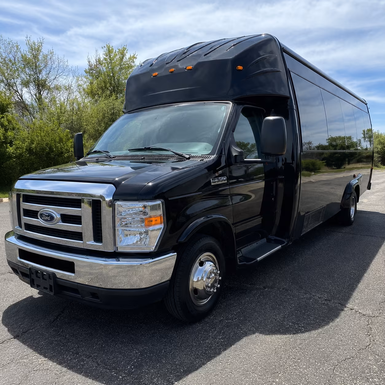 Coral Gables Wedding Transportation party bus exterior