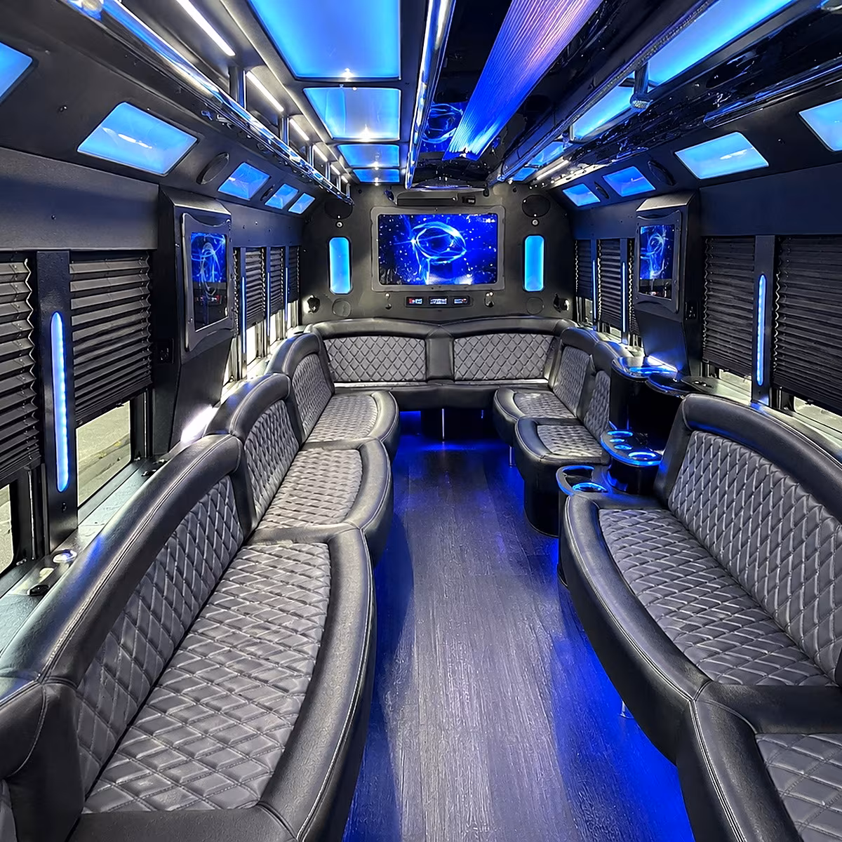Coral Gables Winery Tour & Pub Crawl Transportation party bus interior