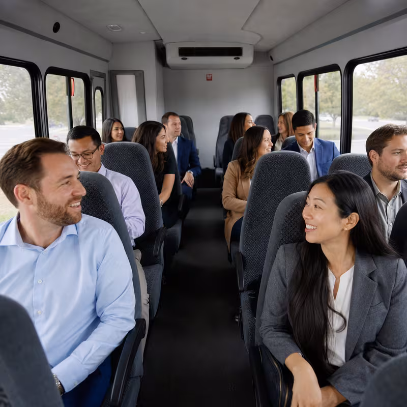 Black Mercedes Sprinter van staged for an Coral Gables Corporate Transportation group