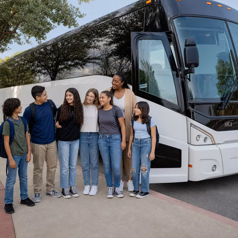 Passengers loading luggage while boarding an Coral Gables group shuttle