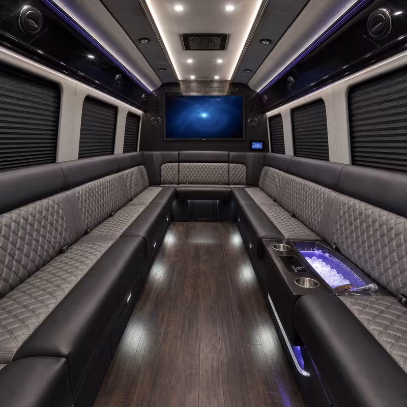14 Passenger Sprinter Limo Interior