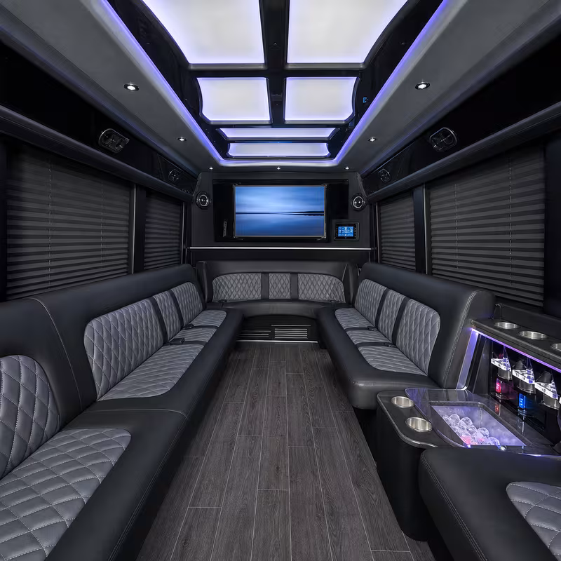 14 Passenger Sprinter Limo Interior